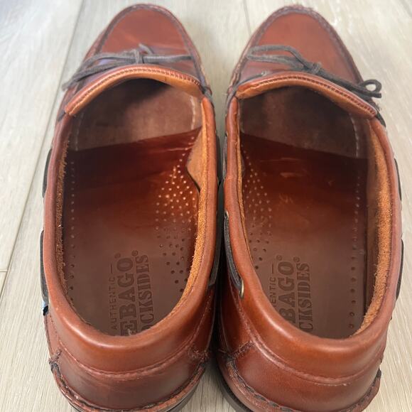 Sebago Docksides Boat Shoe Moccasin Men's 14 WIDE Slip On Leather Loafer Tan - Picture 7 of 10